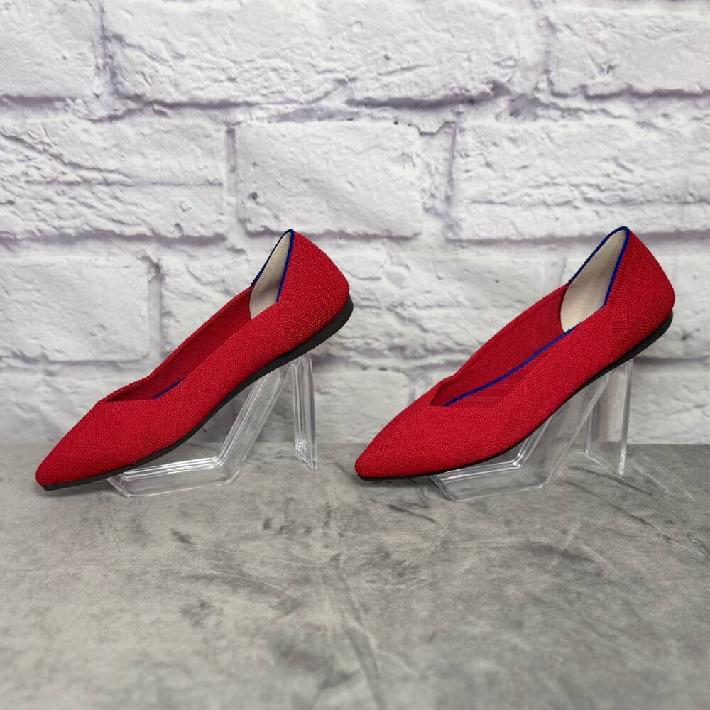 Rothy's The Point in Chili Red Flats - Picture 2 of 6